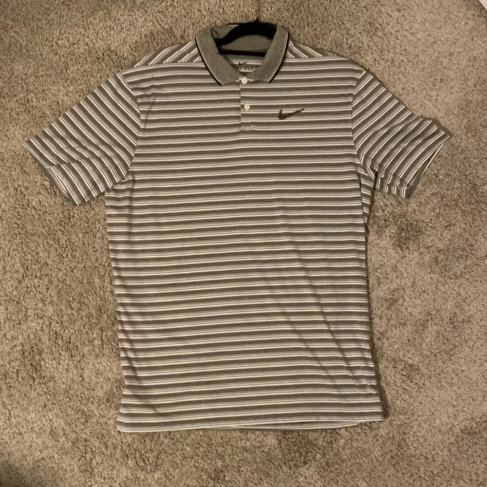 Nike Golf Polo Dri-Fit Green Striped